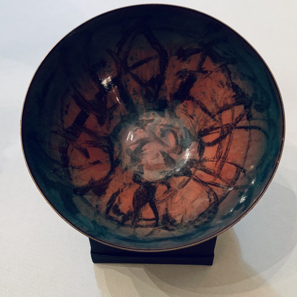 Copper Enameled Bowl